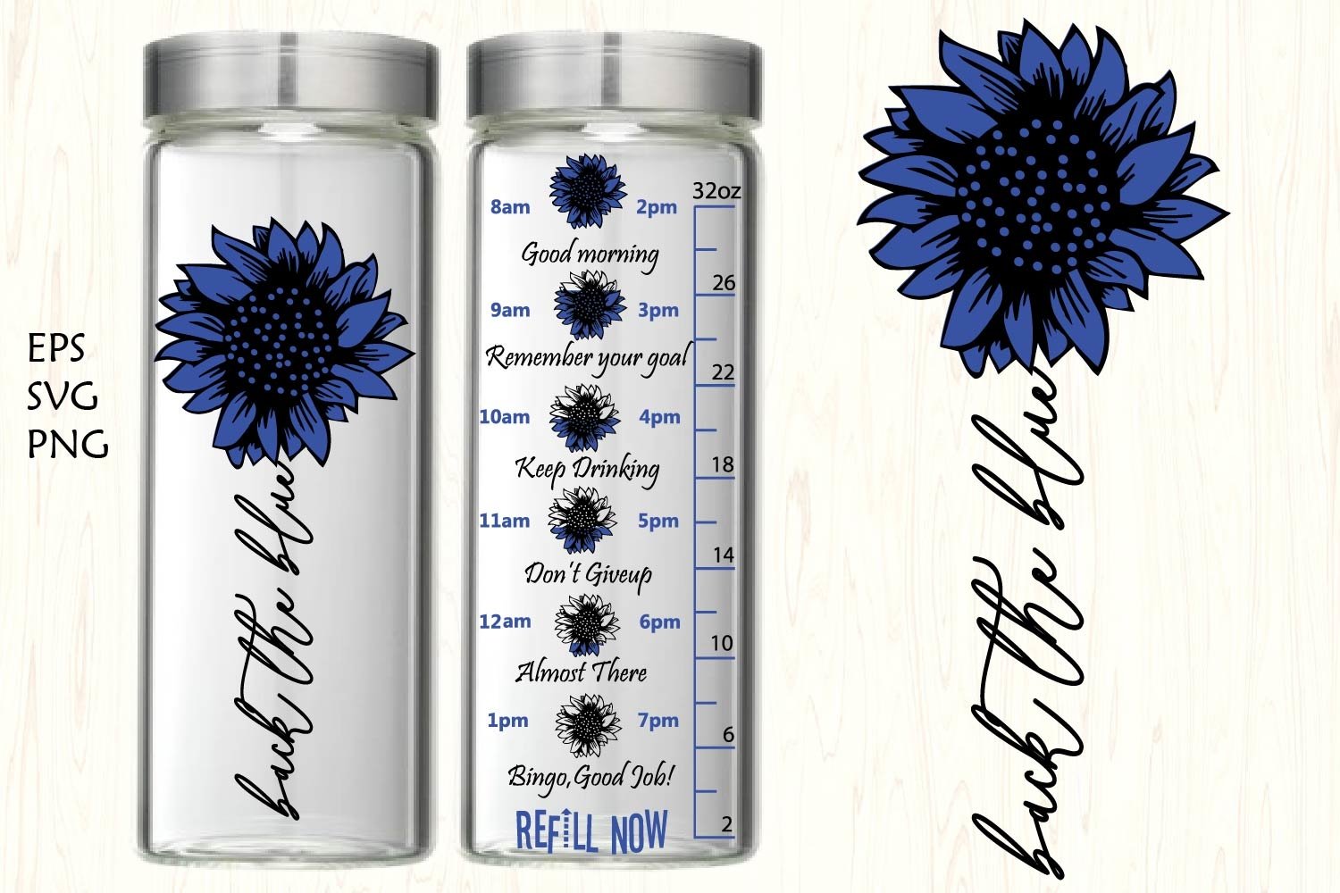 Free Free 91 Sunflower Water Bottle Tracker Svg SVG PNG EPS DXF File